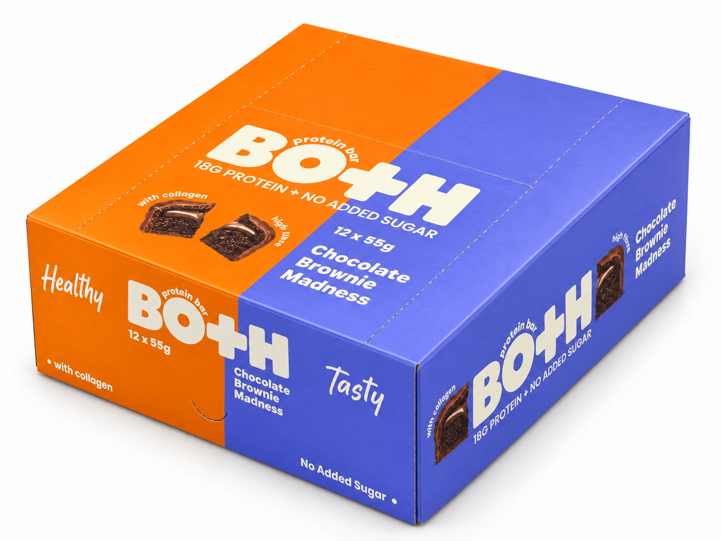 BO+H Chocolate Brownie Madness protein bar box