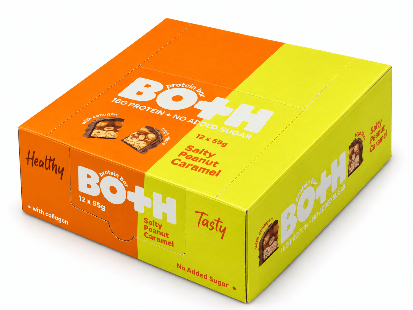 BO+H Salty Peanut Caramel protein bar box