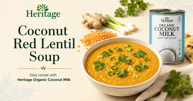 Creamy Coconut Red Lentil Soup Recipe with Organic Coconut Milk