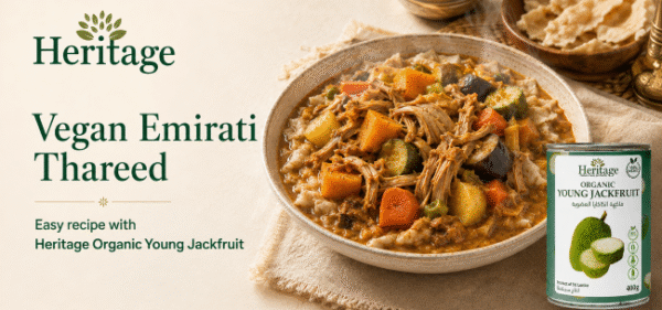 Vegan Emirati Thareed with Heritage Organic Young Jackfruit