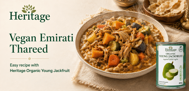 Vegan Emirati Thareed with Heritage Organic Young Jackfruit