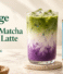 Iced Ube Matcha Coconut Latte with Heritage Organic Coconut Milk