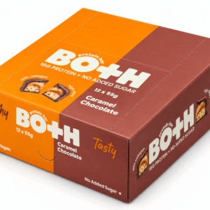 BOTH Caramel Chocolate Protein Bar – 16 g Protein, 12 × 55 g