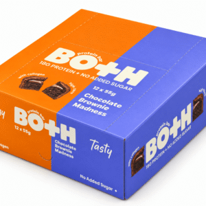 BOTH Chocolate Brownie Madness Protein Bar – 18 g Protein, 12 × 55 g