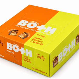 BOTH Salty Peanut Caramel Protein Bar – 16 g Protein, 12 × 55 g
